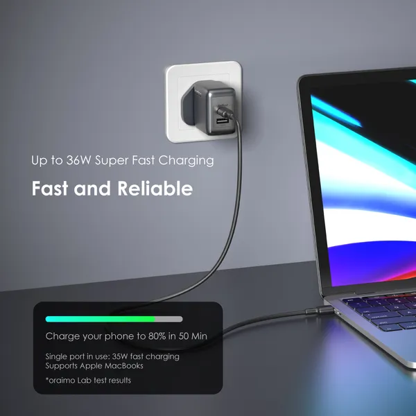 oraimo PowerGaN 36 Pro 36W Wall Charger Kit - Image 5