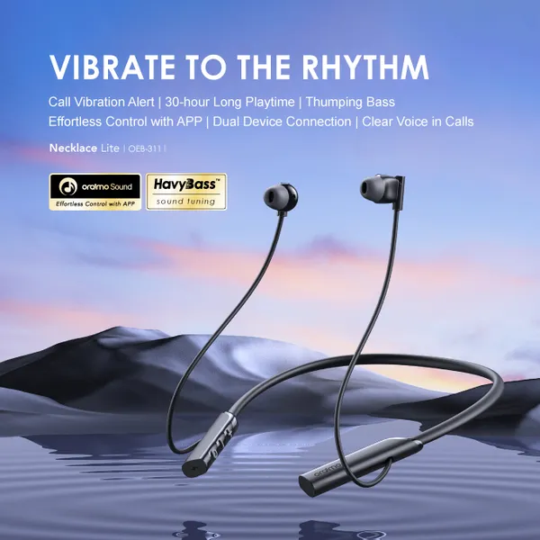 oraimo Necklace Lite Call Vibration Wireless Headphones - Image 3